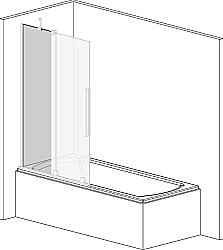 Неподвижное стекло Radaway Furo PN 594 10112494-01-01 стекло прозрачное купить в интернет-магазине сантехники Sanbest