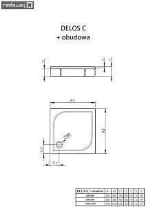 Душевой поддон Radaway Doros C 100х100 купить в интернет-магазине Sanbest