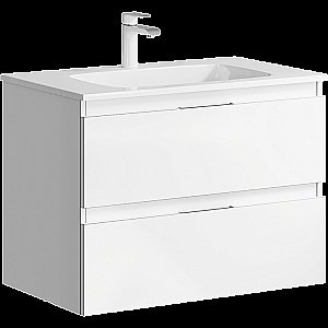 Тумба с раковиной Aqwella Accent 75 белая для ванной в интернет-магазине Sanbest