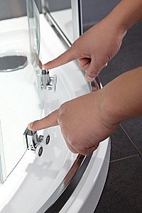 Душевой уголок Black&White Stellar Wind 1021010 100х100 стекло прозрачное/профиль хром купить в интернет-магазине Sanbest