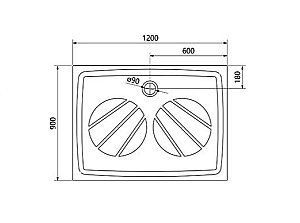 Душевой поддон Ravak Galaxy Pro Gigant 120x90 черный матовый купить в интернет-магазине Sanbest