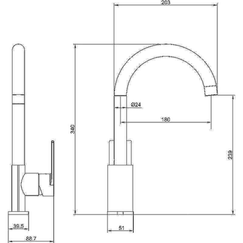 Смеситель для кухни beWash Purify BVMM0KT500 хром купить в интернет-магазине сантехники Sanbest