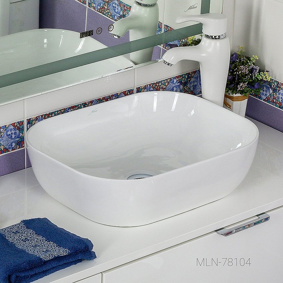 Раковина Melana 78104 78104-805 белая купить в интернет-магазине Sanbest