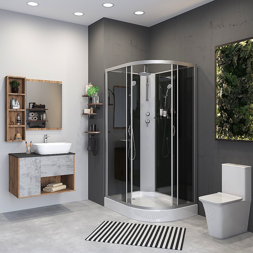 Душевая кабина Niagara Classic NG-3512-14BKT 120х80 купить в интернет-магазине Sanbest