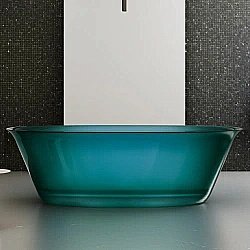 Ванна Abber Kristall AT9707Aquamarin 170x75 бирюзовая прозрачная купить в интернет-магазине Sanbest