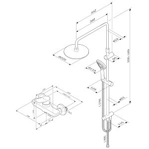 Душевая колонна AM.PM X-JOY F40885A24 хром купить в интернет-магазине сантехники Sanbest