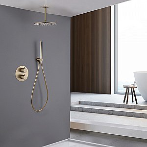 Душевая система Abber Wasser Kreis AF8121G золото матовое купить в интернет-магазине сантехники Sanbest