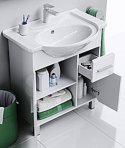 Тумба с раковиной AQWELLA Корсика 75 Т7м для ванной в интернет-магазине Sanbest