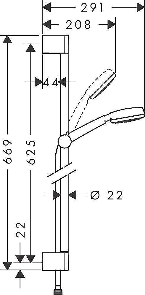Душевая гарнитура Hansgrohe Crometta 100 1jet 26652400 купить в интернет-магазине сантехники Sanbest