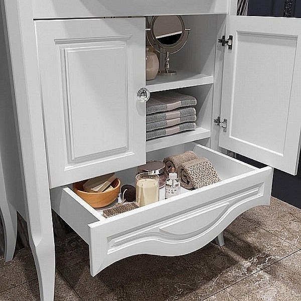 Тумба с раковиной Опадирис Брунелла 65 белая матовая для ванной в интернет-магазине Sanbest