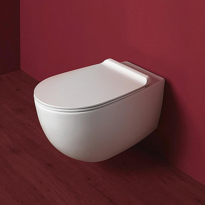 Унитаз подвесной SIMAS Vignoni VI18bi matt безободковый, белый матовый купить в интернет-магазине Sanbest