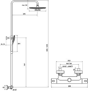 Душевая система с термостатом Ravak TERMO X070164 хром купить в интернет-магазине сантехники Sanbest