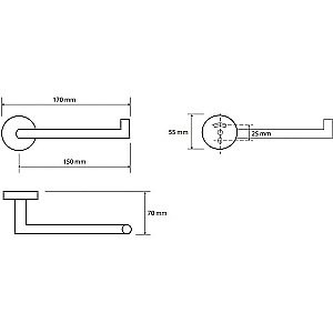 Держатель для туалетной бумаги Bemeta Sablo 160212030 золото купить в интернет-магазине сантехники Sanbest