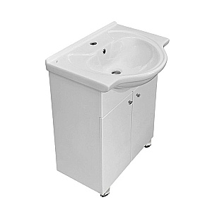 Тумба с раковиной Loranto Моника New CS00095356 60 раковина Байкал 60, белая для ванной в интернет-магазине Sanbest