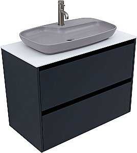 Тумба с раковиной Allen Brau Activity 90 1.34005.AM антрацит матовый/черный брашированный для ванной в интернет-магазине Sanbest