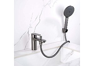 Смеситель на борт ванны Aquatek Ника AQ1844BGM оружейная сталь купить в интернет-магазине сантехники Sanbest