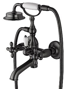 Смеситель для ванны с душем WONZON & WOGHAND RETRO, Темный графит (WW-88639020-BGM) купить в интернет-магазине сантехники Sanbest