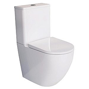 Унитаз напольный RGW SW-03 67420103-01 белый, безободковый, с бачком, с крышкой микролифт купить в интернет-магазине Sanbest