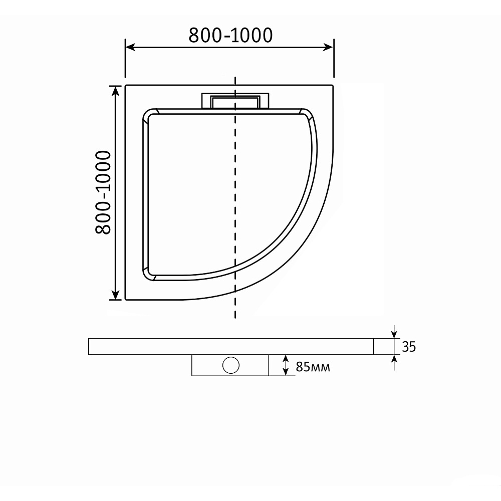 Душевой поддон RGW GWS-31 GWS 90x90 купить в интернет-магазине Sanbest