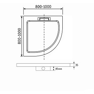 Душевой поддон RGW GWS-31 GWS 90x90 купить в интернет-магазине Sanbest