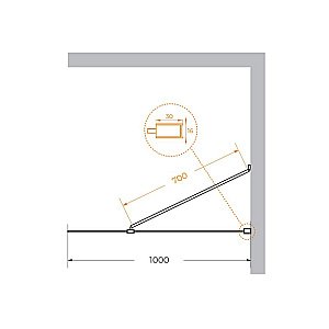 Душевое ограждение Cezares LIBERTA-L-1-TB-100-BR-Cr стекло бронзовое/профиль хром купить в интернет-магазине Sanbest