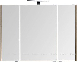 Зеркальный шкаф Aquanet Остин 105 дуб сонома купить в интернет-магазине сантехники Sanbest