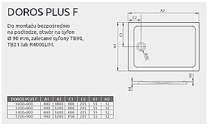 Душевой поддон Radaway Doros Plus F SDRFP1080-01 80x100 белый купить в интернет-магазине Sanbest