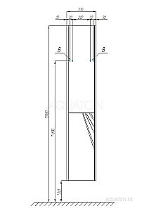 Пенал Акватон Сакура белый/светлое дерево для ванной в интернет-магазине сантехники Sanbest