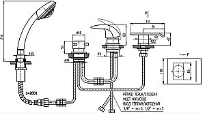 Смеситель на борт ванны RAV-Slezak DUNAJ D473.5PZ золото купить в интернет-магазине сантехники Sanbest