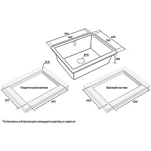 Кухонная мойка Paulmark Gera 55 PM205546-AN антрацит купить в интернет-магазине сантехники Sanbest