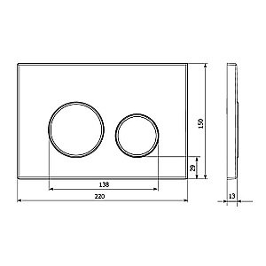 Кнопка для инсталляции Veconi Round VFR002CH хром купить в интернет-магазине сантехники Sanbest