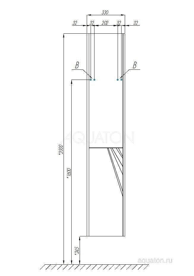 Пенал Акватон Сакура белый/светлое дерево для ванной в интернет-магазине сантехники Sanbest