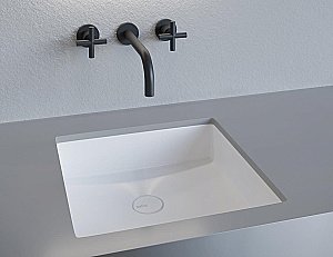 Раковина врезная снизу столешницы Salini MAREA 07 1802207M 42 из искусственного камня S-Stone, белая матовая купить в интернет-магазине Sanbest