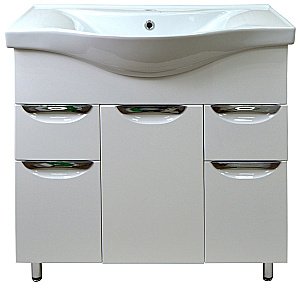 Тумба с раковиной Loranto Стиль CS00070446 80/2 белая для ванной в интернет-магазине Sanbest