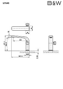 Смеситель для раковины Black&White UNIVERSE U7640 хром купить в интернет-магазине сантехники Sanbest