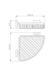 Полка для ванной угловая WONZON & WOGHAND POLO, Темное золото (WW-8944-DG) купить в интернет-магазине сантехники Sanbest
