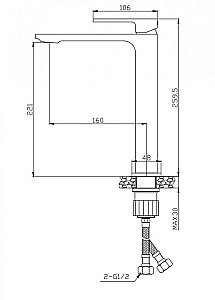 Смеситель для раковины BelBagno LUCE LUC-LMC-ORO-W0 купить в интернет-магазине сантехники Sanbest