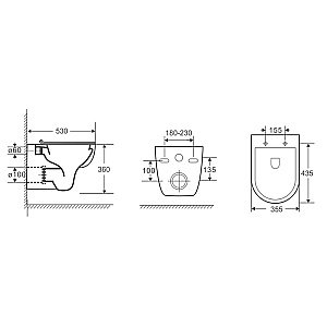 Унитаз подвесной Azario Pavia AZ-2142 белый безободковый, с крышкой микролифт купить в интернет-магазине Sanbest