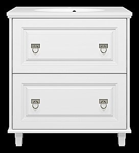 Тумба с раковиной Misty Версаль - 80 П-Вер07080-0112Я белая матовая для ванной в интернет-магазине Sanbest