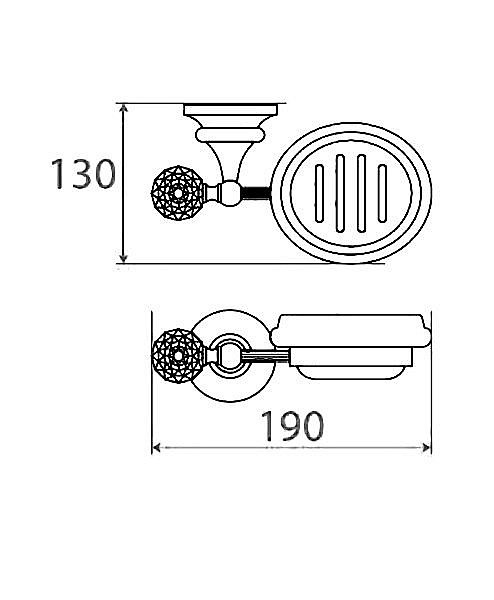 Мыльница Cezares OLIMP-SOD-02-Sw бронза/Swarovski купить в интернет-магазине сантехники Sanbest