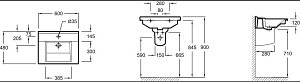 Раковина Jacob Delafon STRUKTURA 60 EXI112-00 белая купить в интернет-магазине Sanbest