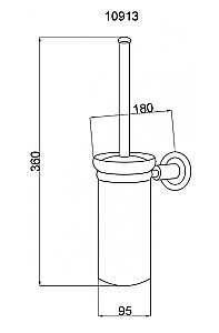 Ершик Boheme Murano Cristal 10913-CRST-CH купить в интернет-магазине сантехники Sanbest