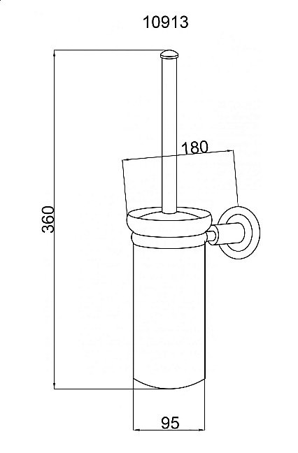 Ершик Boheme Murano Cristal 10913-CRST-CH купить в интернет-магазине сантехники Sanbest