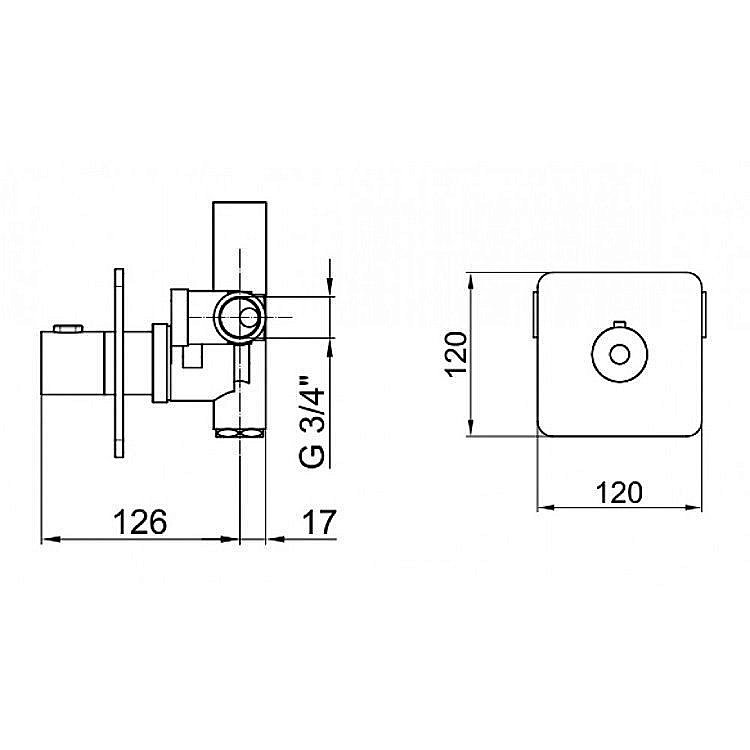 Смеситель для душа Webert Living LV972101560 купить в интернет-магазине сантехники Sanbest