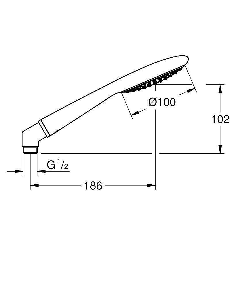 Душевая лейка Grohe Rainshower Solo 100 27376000 купить в интернет-магазине сантехники Sanbest