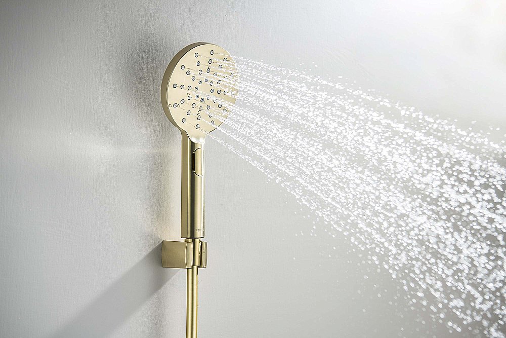 Душевой гарнитур Aquatek Оберон AQ2033BG золото шлифованное купить в интернет-магазине сантехники Sanbest