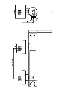 Смеситель для душа GPD GILDO MDB165 купить в интернет-магазине сантехники Sanbest