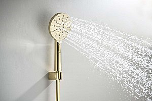 Душевой гарнитур Aquatek Оберон AQ2033BG золото шлифованное купить в интернет-магазине сантехники Sanbest