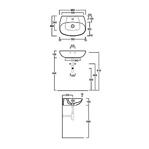 Раковина SIMAS Vignoni 60 купить в интернет-магазине Sanbest