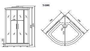 Душевая кабина Timo Comfort T 8801 100х100 купить в интернет-магазине Sanbest